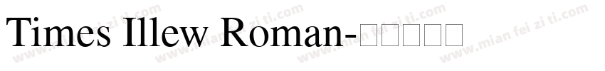 Times Illew Roman字体转换
